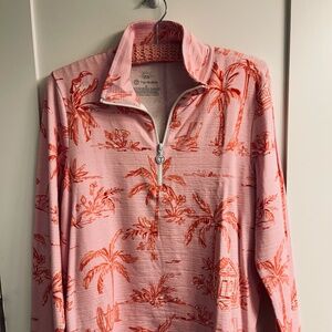 T by Talbots Medium Pink Quarter Zip Jacket